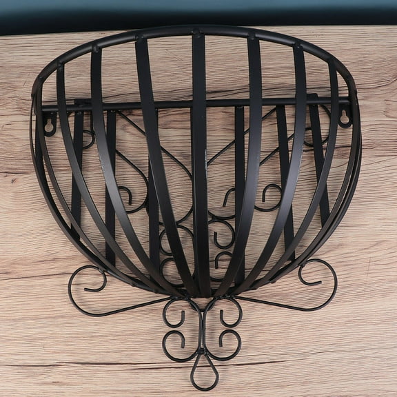 Homoyoyo Metal Flowerpot Holder Wall Rack for Indoor Outdoor Plant Display, Black Finish, and Stylish Plant Hanger