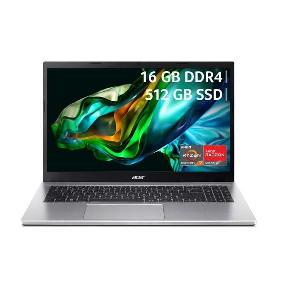 Laptop Acer Aspire 3 AMD Ryzen 7 de 8 núcleos 16 GB RAM 512GB SSD