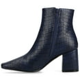 thumbnail image 2 of Journee Womens Haylinn Inside Zip Block Heel Booties, Widths Available, 2 of 9