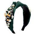 thumbnail image 2 of Cheers.US Women Girls Fashion Polyester Faux Pearl Twist Knotted Hair Hoop Headwear Headband Head Wrap Fashion Hair Accessory, 2 of 7