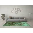 thumbnail image 3 of Ahgly Company Indoor Rectangle Persian Turquoise Blue Traditional Area Rugs, 2' x 3', 3 of 4