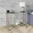 thumbnail image 4 of Maklaine Contemporary Console Table in Nickel and Gray, 4 of 7