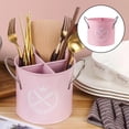 thumbnail image 1 of Porta tenedores y cuchillos perfecl hierro galvanizado Estante de almacenamiento cubiertos Niña rosa, 1 of 8