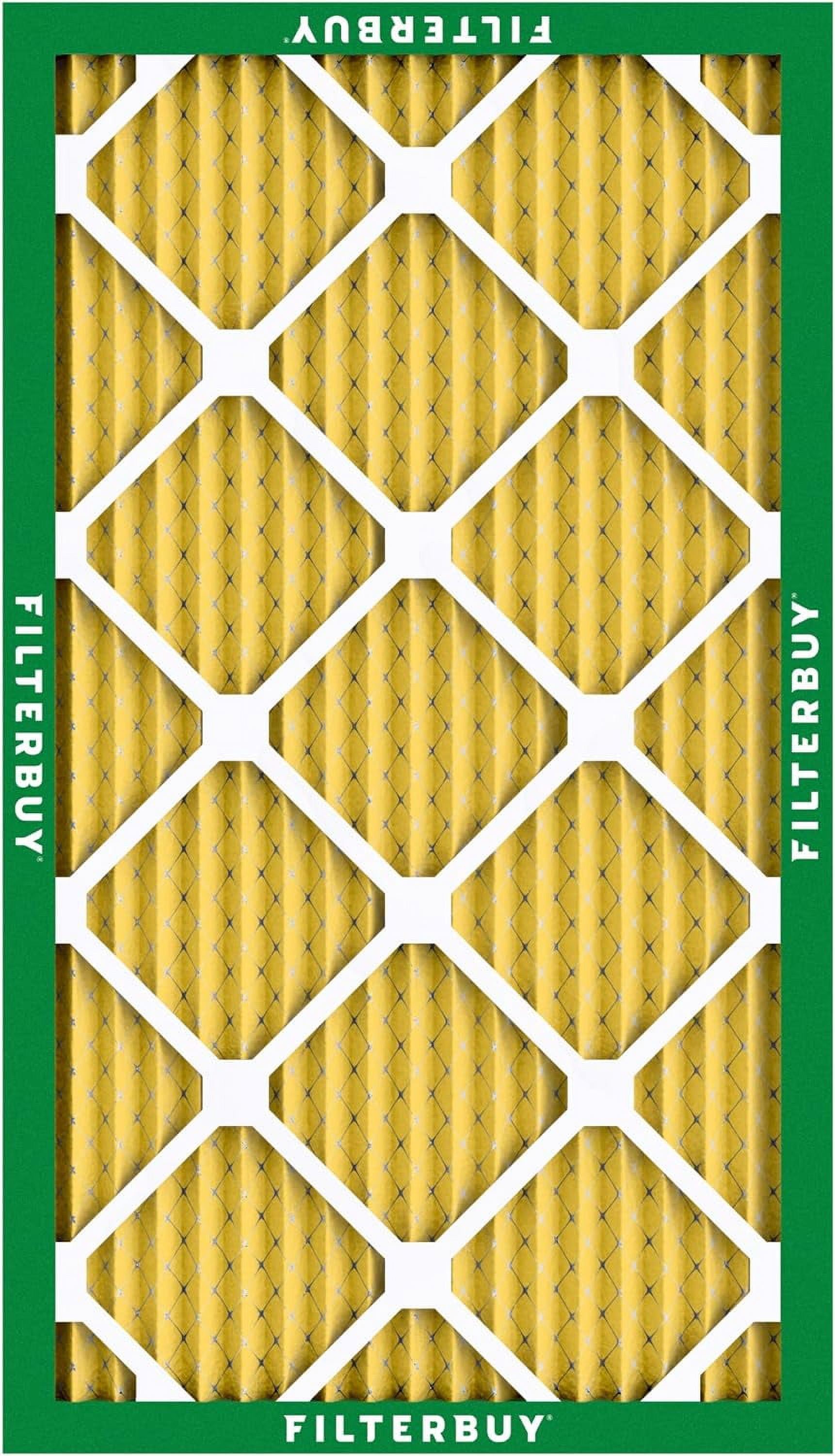 Filterbuy 16x25x1 Air Filter MERV 11 Allergy Defense, Pleated HVAC AC Furnace Filter Replacement, 4-Pack