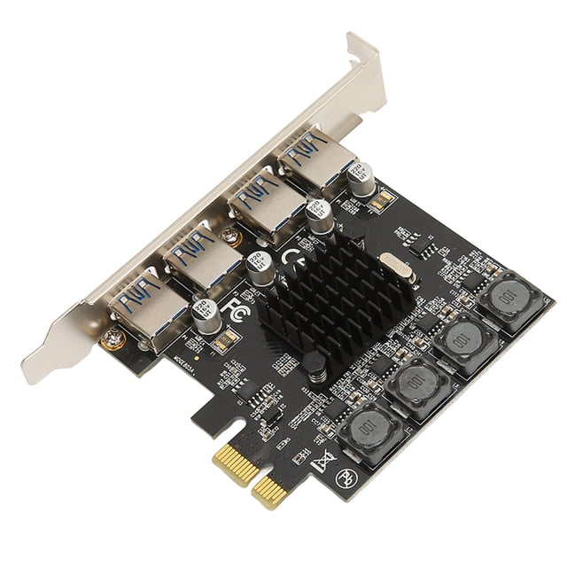 Tarjeta de expansión PCIE a USB, 4 puertos USB 3.0, controlador concentrador USB 3.0 de alta velocidad de 5 Gbps con alimentación propia para Windows y Linux