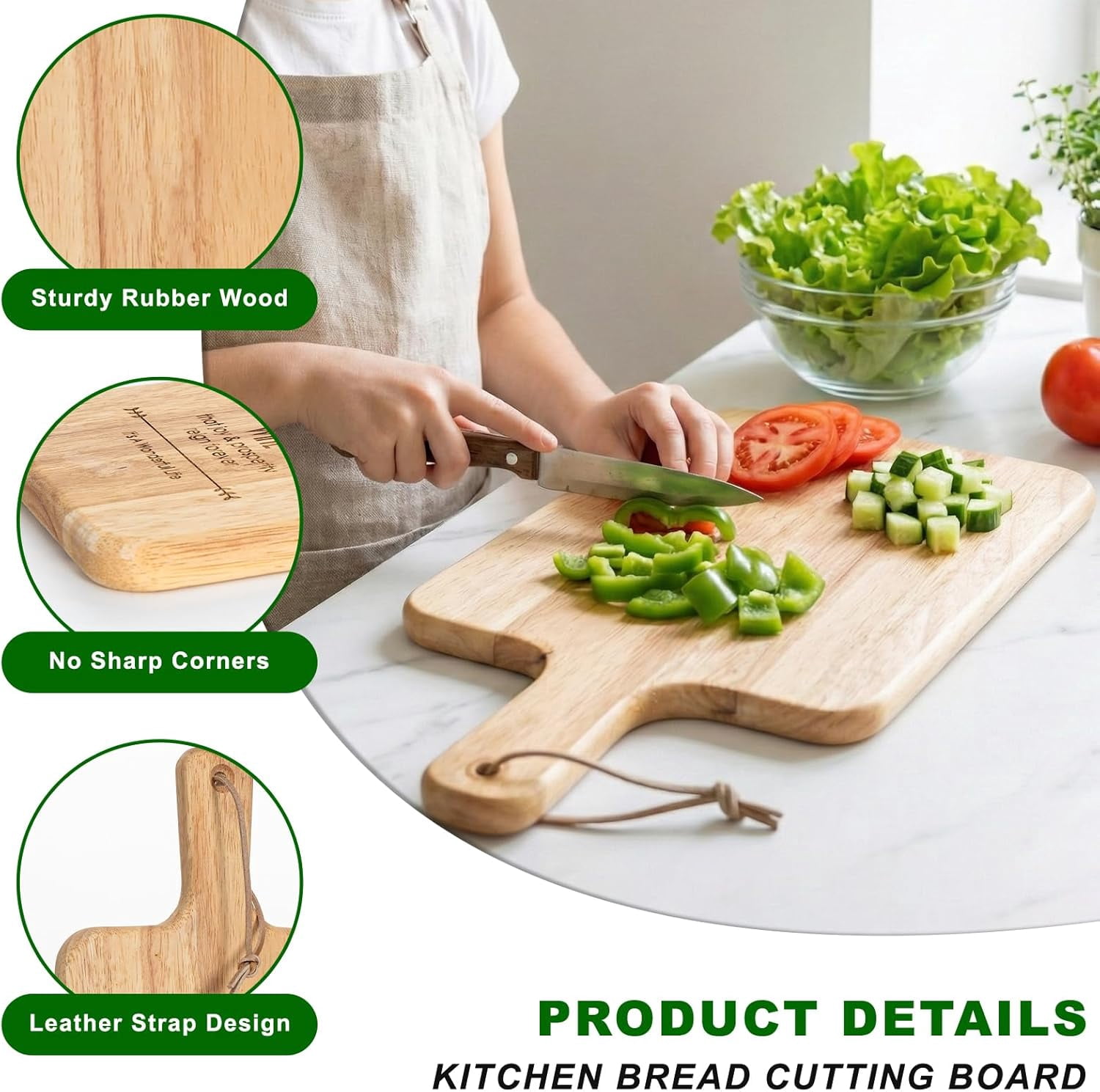 LASJPOB-Housewarming Gifts for New Home, Engraved Wood Cutting Board with House Blessing - Small Charcuterie Board, Cheese & Bread Serving Tray with Handle - Kitchen Decor Closing Gift for Homeowners