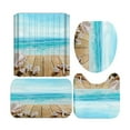 thumbnail image 1 of Christmas 3D Digital Printing Shower Curtain 4 Pieces For Home / Hotel / Party Decoration Style B, 1 of 9