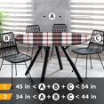 thumbnail image 6 of Red Black Plaid Round Fitted Tablecloth with Elastic Edge, Vintage Geometric Gingham Waterproof Table Cover, Indoor Outdoor Table Cloth for Kitchen Dinner, Outdoor, Picnic, 36"-44", 6 of 6