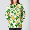 thumbnail image 3 of yuCgh Women's Long Sleeve Nursing Jacket with Stand Collar, Single Breasted St. Patrick's Day Print, Casual Work Uniform Top,Yellow S, 3 of 5