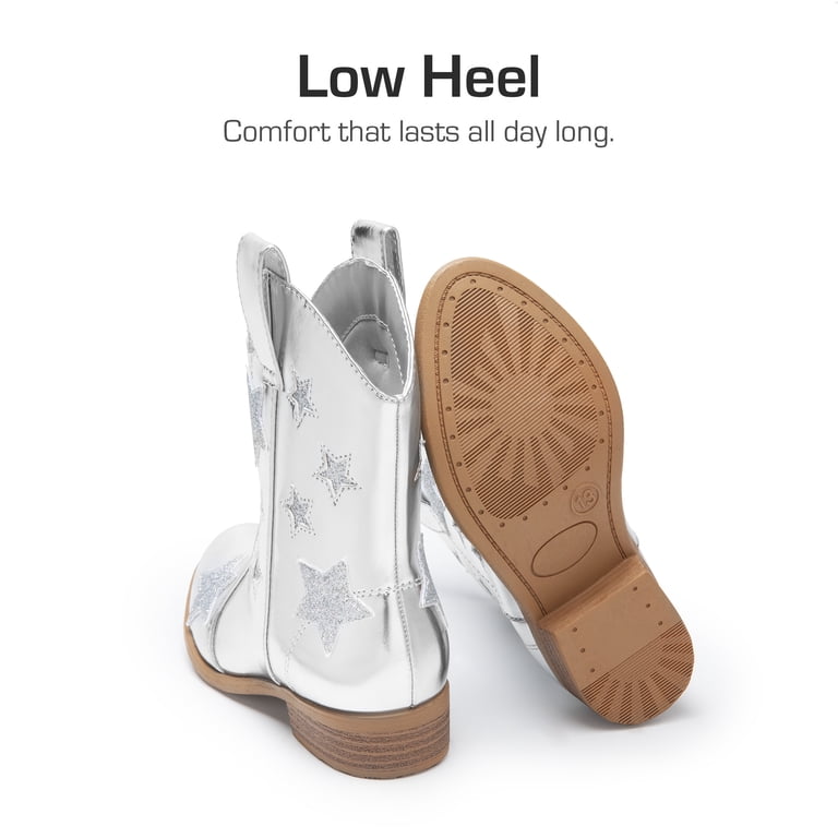 Bottes Western Femmes Mi-mollet - Talon Cubain 5.5 Cm, Semelle TPR, Broderies - Style Cowgirl Pour Quotidien, Soirée, Festival
