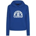 thumbnail image 2 of Women's Levelwear  Royal Toronto Maple Leafs Sweet Banner Arch Tri-Blend Cropped Pullover Hoodie, 2 of 3