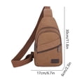 thumbnail image 3 of Sac Bandoulière en Toile Imperméable pour la Randonnée, le Voyage et l'Usage Quotidien avec Sangle Ajustable et Multiples Poches, 3 of 6