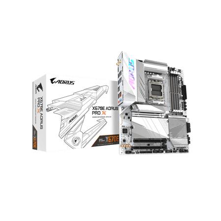 GIGABYTE X670E AORUS PRO X ATX AM5 Ryzen 7000/8000/9000 Motherboard, X670E AORUS PRO X