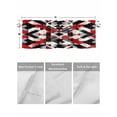 thumbnail image 4 of Valances for Windows Abstract Crystal Effect Rod Pocket Cafe Window Treatments Valance Curtains for Kitchen Bathroom Laundry Basement Windows 60"x18", 4 of 9