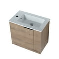 thumbnail image 2 of 22" Wall Mounted Bathroom Vanity with Ceramic Sink, Modern Bathroom Storage Cabinet with Door, 2 of 3