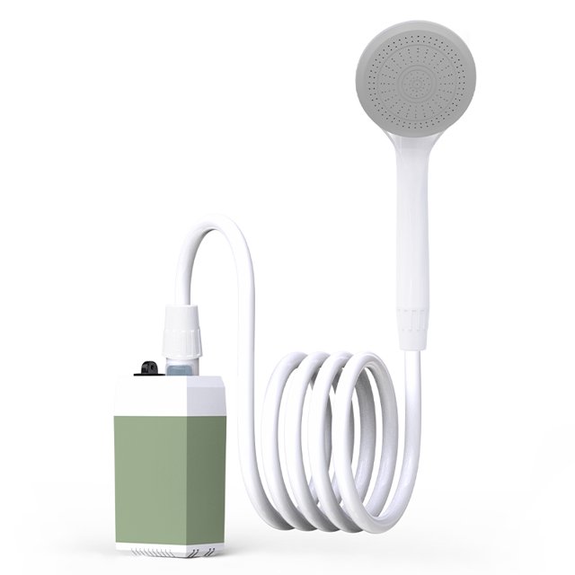 Ducha portátil para acampar, ducha para acampar al aire libre, bomba, ducha eléctrica recargable, funciona con batería recargable.