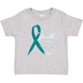 thumbnail image 3 of Inktastic Faith Over Fear Ovarian Cancer Awareness with Teal Ribbon Boys or Girls Baby T-Shirt, 3 of 5