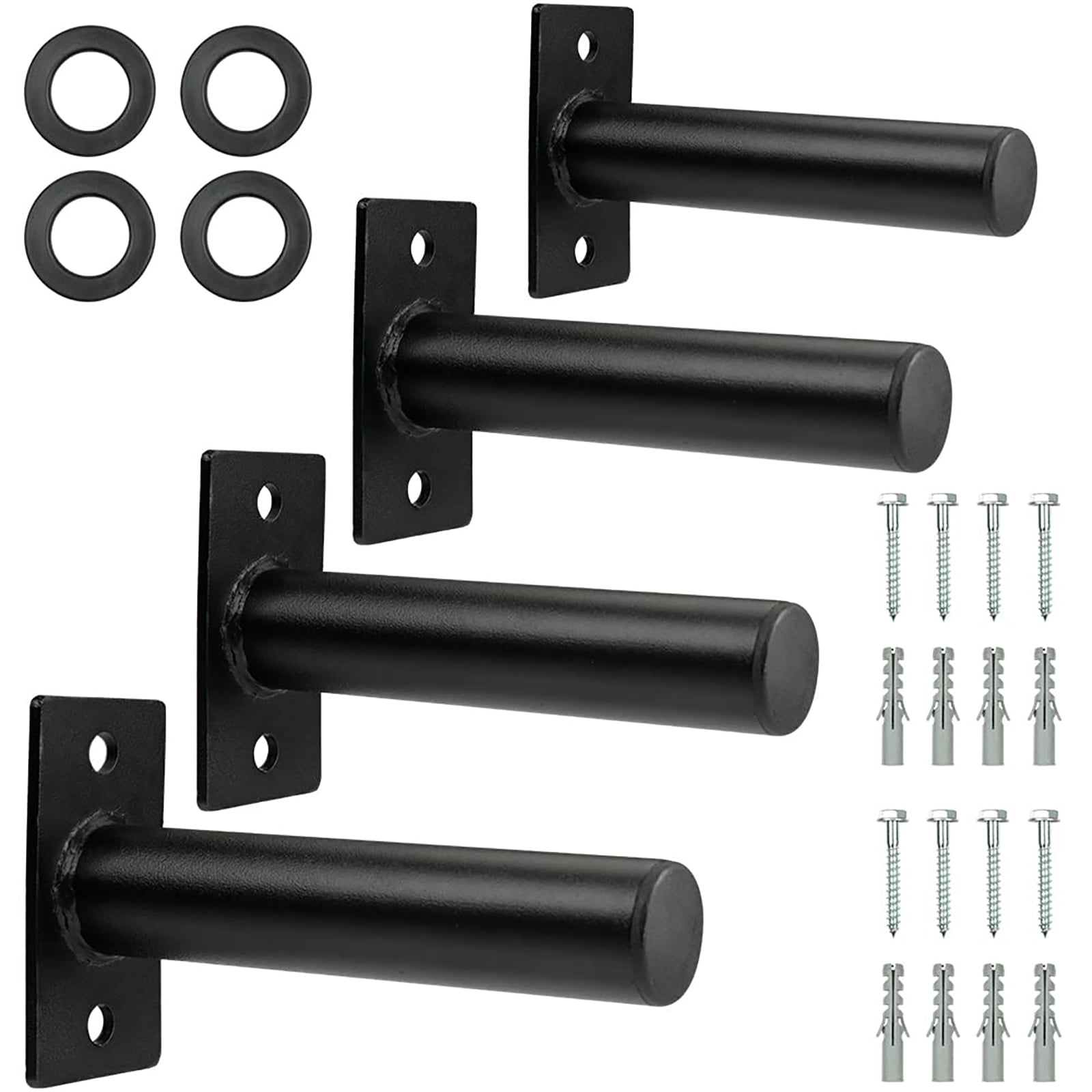 DSstyles Weight Plate Storage Pegs, Wall Mounted Storage, 2" Opening