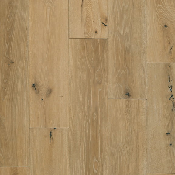 Mullican 25027 Castillian Premier 9.44" Wide Wire Brushed Engineered White Oak Hardwood