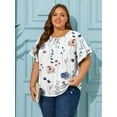 thumbnail image 6 of LANREMON Women Plus Size Tops Summer T Shirts Short Sleeve Tunic for Women Casual Crew Neck Blouses Oversized Loose Shirts Size XL, 6 of 8