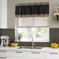 thumbnail image 5 of Valances for Windows, Decorative Rod Pocket Window Valance Curtains, Short Curtain Drapes for Kitchen/Bathroom/Living Room, 2 Panels, 42" W x 18" L, 5 of 8
