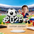 thumbnail image 5 of Linnome 4 Inch Custom Acrylic Football Shape Name Plate Soccer Player Personalized Gift For Fans Home Office Desk Decoration Trophy Display, 5 of 7