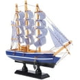 thumbnail image 2 of Handcrafted Marine Boat Decor for Home, Perfect Gift Vintage Nautical Wooden Ship Model, 2 of 5