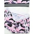 thumbnail image 6 of DPOIS Kids Girls Camouflage Outfits 2 Pieces Dance Sports Crop Top and Shorts Set Camo Pink 12, 6 of 7