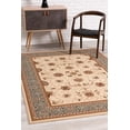 thumbnail image 3 of Rug Branch Majestic Collection Traditional Round Area Rug (5x5 feet) - 5'3" x 5'3", Cream Blue, 3 of 8