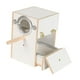 thumbnail image 5 of Caja nido para cría de periquitos, jaula de madera para agapornis, cajón para percha, aviario de fácil limpieza, apto para cacatúas, periquitos, loros 18x18x25 cm, 5 of 9