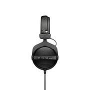 beyerdynamic DT 770 PRO 250 Ohm, Closed-Back Over-Ear Wired Studio Headphones, 3m Coiled Cable, Black with Gray Velour Ear Pads