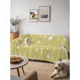 thumbnail image 6 of Yellow Spring Easter Sofa Covers for 2-3 Cushion Couch L-Shaped Sectional, Cute Bunny Botanical Washable Sofa Covers Slipcover for Living Room Furniture, Couch Cover Blanket 71"x134", 6 of 9