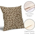 thumbnail image 3 of Brown Beige Daisy Floral Pillow Covers 20X20 Inch Vintage Flowers Decorative Pillow Cases Set of 2 Block Print Cotton Linen Throw Pillows Farmhouse Decor For Sofa Couch Porch Bed Cushion Outdoor, 3 of 6