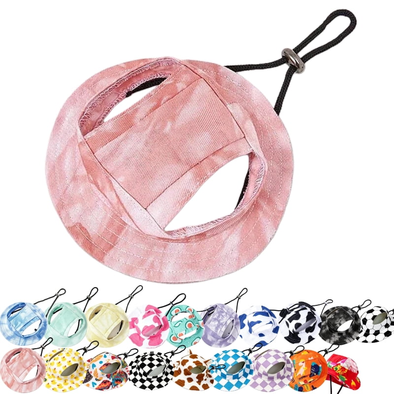 UV Protection Pet Baseball Hat with Ear Cutouts Cooling Sun Cap for Cats Small Dogs Secure Fit Puppy Outdoor Summer Walking Hiking Travel