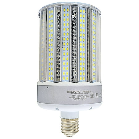 Screw Base E39 Lamp Bulb - Baltoro CL6120-5k 120W LED Corn Bulb Replaces 700-1000 Watt MH, HID, HPS & CFL Area Lighting, 5000K Cool White (E39) Large Mogul Screw Base, 360° Flood Light, UL-Listed and LDL-Qualified