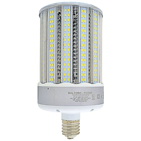 Baltoro CLS6150-55k 150W LED Corn Bulb Replaces 700-1000 Watt MH, HID, HPS & CFL Area Lighting, 5500K Cool White (E39) Large Mogul Screw Base, 360° Flood Light, UL-Listed and LDL-Qualified 20250