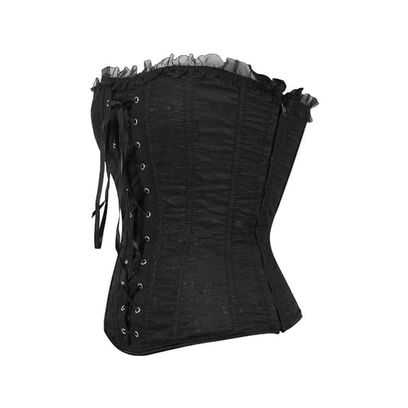 Princess Renaissance Lace Bustier Corset for Women Black XL