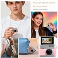 thumbnail image 2 of 32GB Student Mini Digital Camera (Purple) - 720P HD Retro Tiny Photocamera 0.96'' Pocket Video Camera, Fashionable Wearable Pendant for Campus & Daily Use, 2 of 10