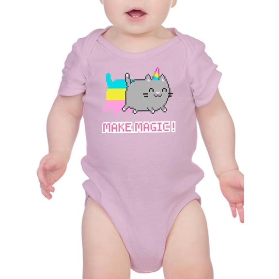 Pixel Unicorn Kitty Magic Art Bodysuit Infant -Image by Shutterstock, 12 Months