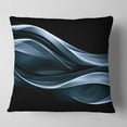 thumbnail image 2 of Designart Fractal Lines Blue in Black - Abstract Throw Pillow - 18x18, 2 of 5