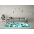 thumbnail image 3 of Ahgly Company Indoor Rectangle Abstract Light Blue Modern Area Rugs, 6' x 9', 3 of 4