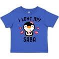 thumbnail image 3 of Inktastic I Love My Saba with Cute Penguin and Hearts Girls Toddler T-Shirt, 3 of 5