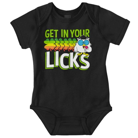 St Paddys Get In Your Licks Candy Owl Romper Boys or Girls Infant Baby Brisco Brands 12M