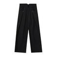 thumbnail image 4 of Zylarhe Women's Pants Retro Street Wide Leg Casual Pants for Women Loose Drapey Versatile Long Trousers Comfortable Fashionable Outfit, 4 of 7