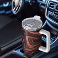 thumbnail image 6 of 40oz Tumbler with Handle and Straw, Vacuum Insulated Stainless Steel Travel Mug, Fits Car Cup Holder, Liquid & Marble Print, 6 of 6