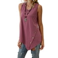 thumbnail image 5 of Hanerdun Womens Tank Tops Casual Sleeveless Shirts Blouses Tops Tunic Tees Pink S, 5 of 6