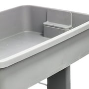 Mainstays 3-Tier Plastic Rolling Laundry Cart, Arctic White