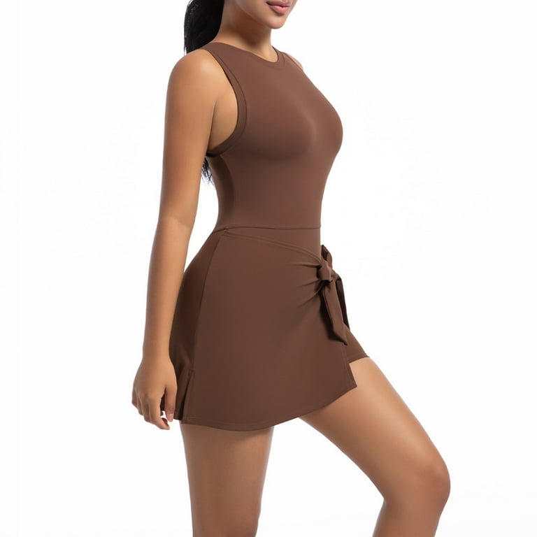 loose fitting tennis dress BUTTER FLEX ROMPER TENNIS DRESS LEMON CREAM – THIRTYWAY