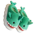 thumbnail image 2 of Loonyx Unisex Shark Slippers, Open Heel, Green, Big Kids Size 1, 2 of 6