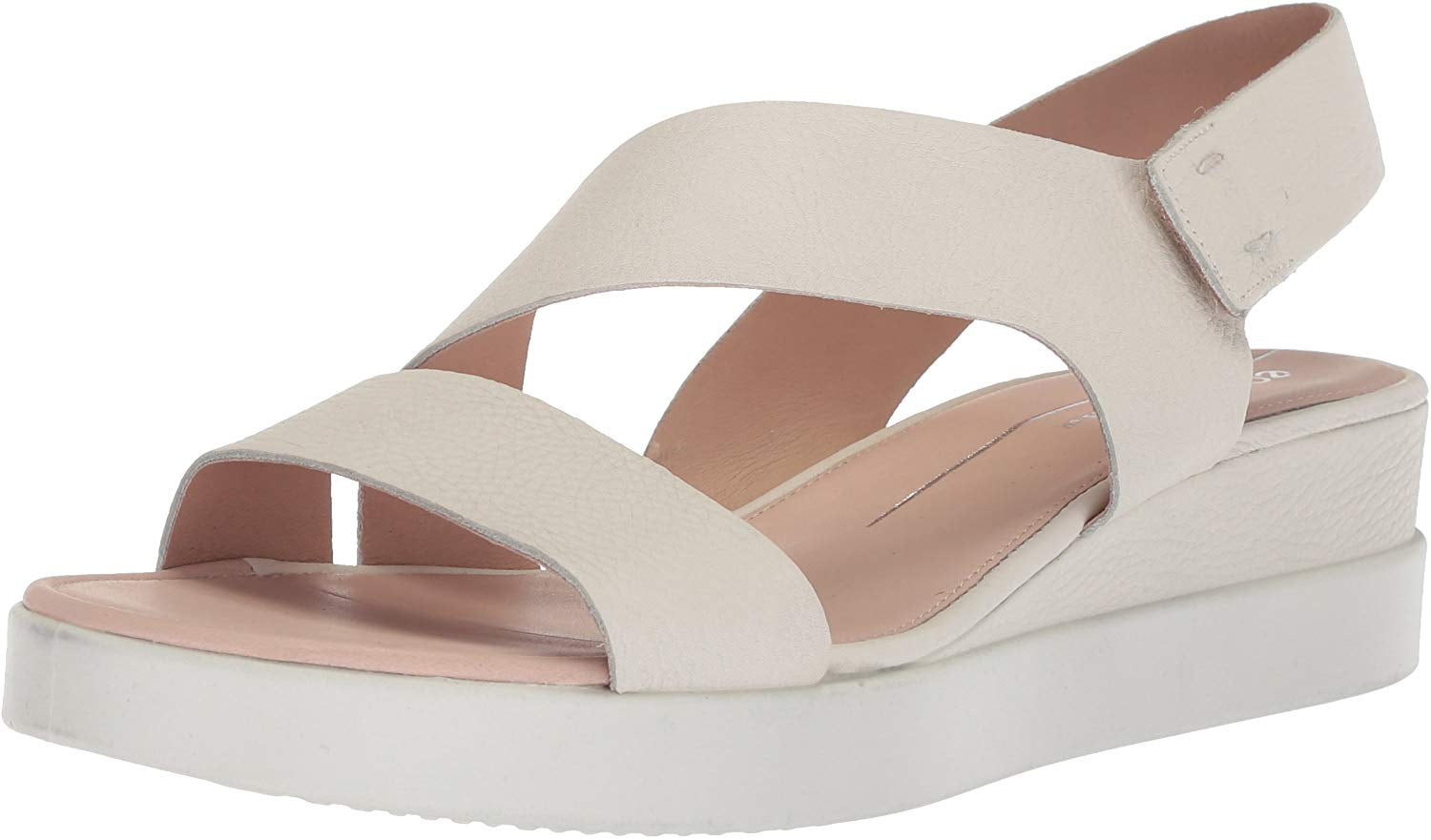 white 2 strap sandals